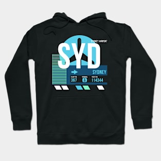 Sydney (SYD) Airport Code Baggage Tag Hoodie